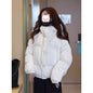 Winter Korean-style Cropped Hooded Cotton Jacket
