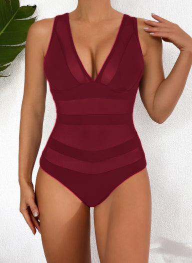Sexy Form-fitting Cutout One-piece Swimsuit