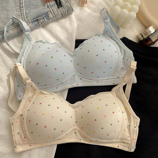 Womens Casual Seamless Anti-Sag Bra And Panty Set