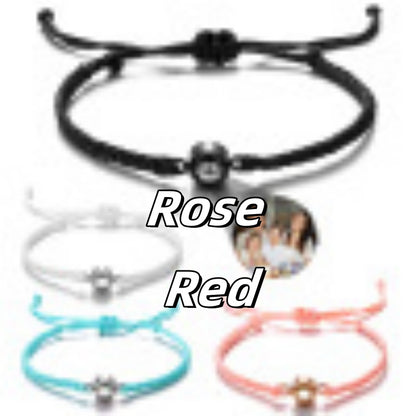 Projection Bracelets Circle Photo Bracelet Customized Colorful Woven Projection Bracelet Adjustable