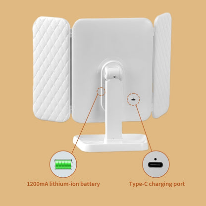 3 Folds Lighted Makeup Mirror